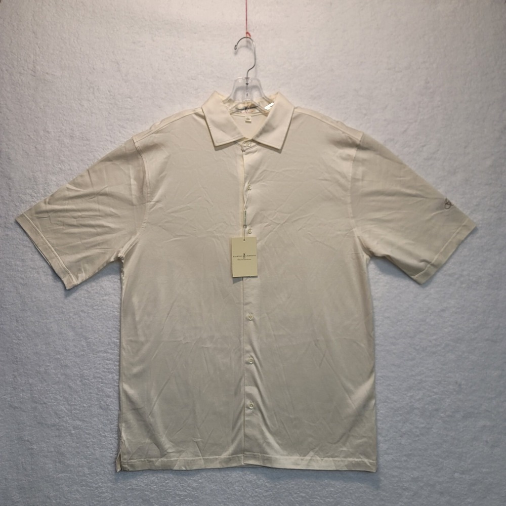 Fairway & Greene Ivory Solid Lisle Golf Polo